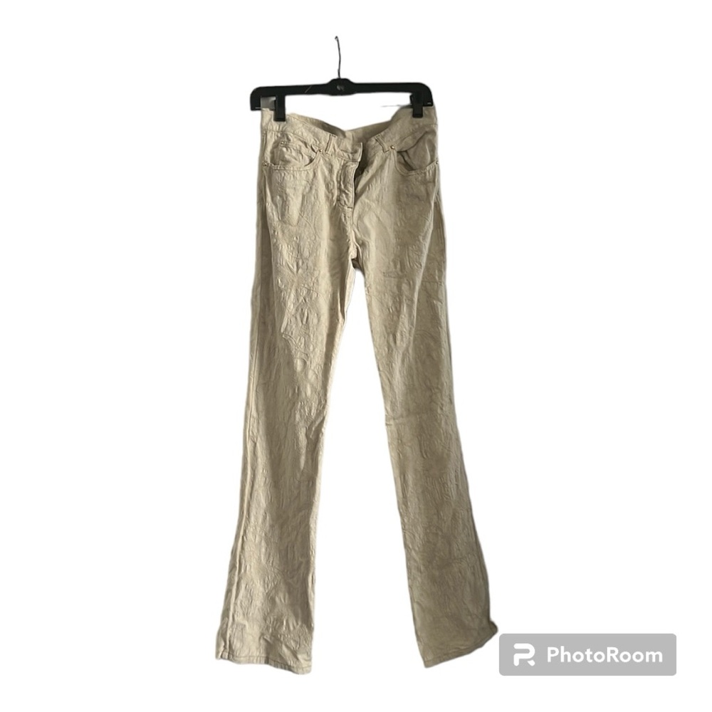 Class by Roberto Cavalli cream floral flared pant
